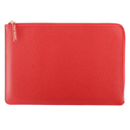 (Red/Pink) 12'' Macbook Laptop Case Leather Sleeve Cover Computer Notebook Ipad Tablet Bag