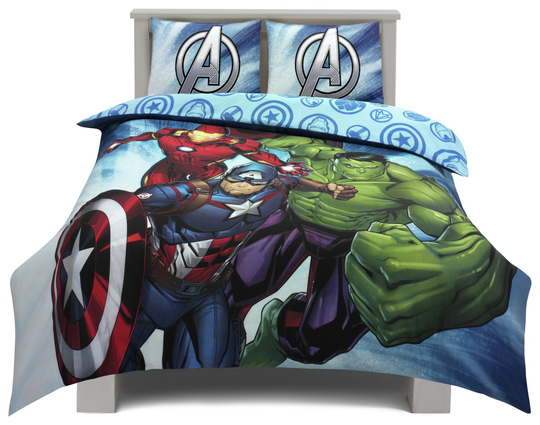 Marvel Kids Blue Bedding Set - Double