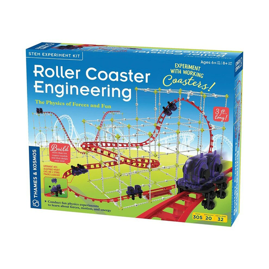 Thames and Kosmos | 625417 | Roller Coaster Engineering | The Physics of Forces and Fun | Build Your Own Working Roller Coaster | Ages 8+