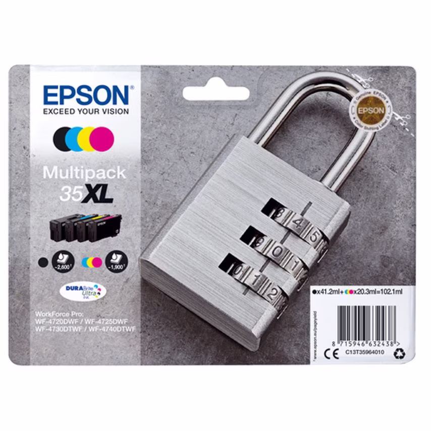 Epson Ink Medium Volume Multi 4-Colour 35XL DURABrite Ultrai