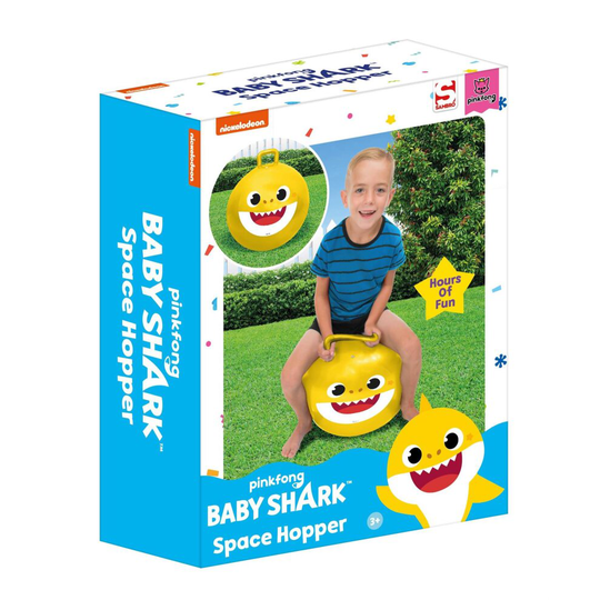 Baby Shark 15" Childrens Yellow Space Hopper