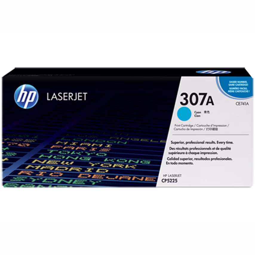 HP 307A Cyan Standard Capacity Toner 7.3K pages for Color LaserJet CP5225 - CE74
