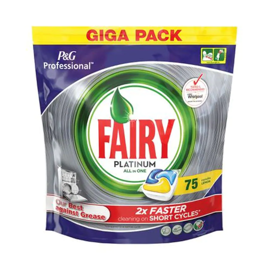 Fairy Professional Platinum Dishwasher Tablets Lemon Ref 74641, Pack of 75
