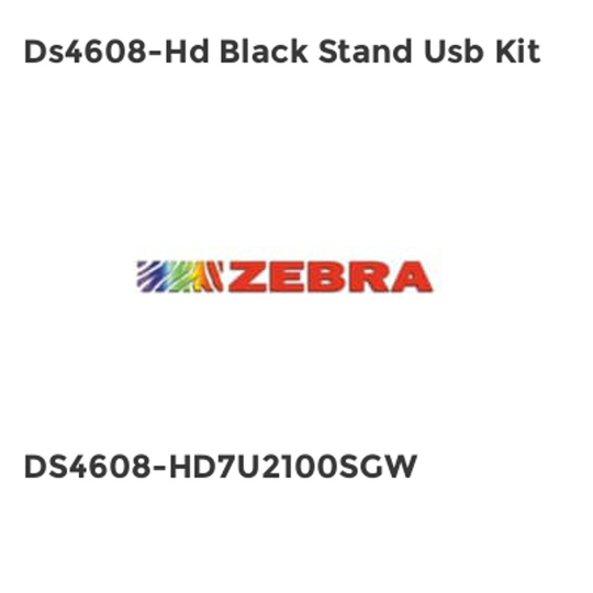 Zebra Ds4608-Hd Black Stand Usb Kit