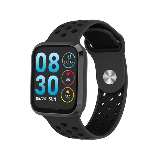 M98 Big Screen Fashion Smart Watch Realtime HR and Blood Pressure Monitor Music Control Wristband