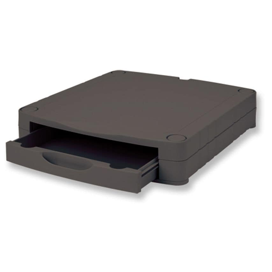 Monitor Riser & Drawer Black