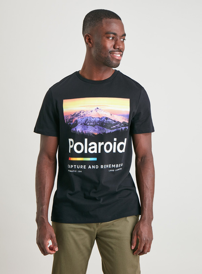 Polaroid Black Mountain Graphic T-Shirt - S