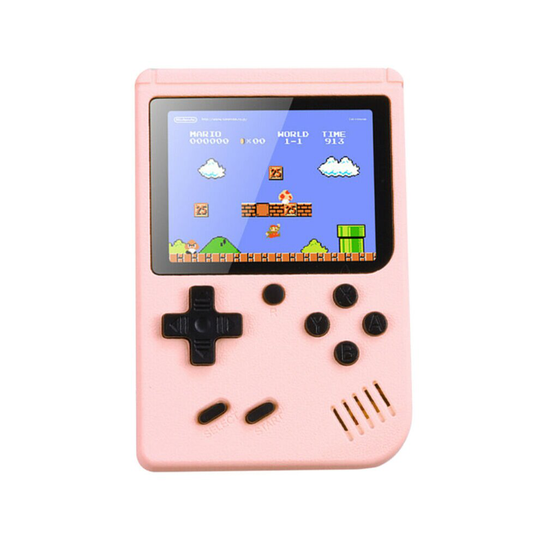 (Pink) Handheld Retro Video Game Console Gameboy Built-in 500 Classic Games best Gift