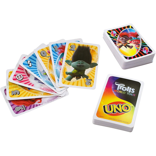 Mattel Games GRC65 DreamWorks Trolls World Tour UNO