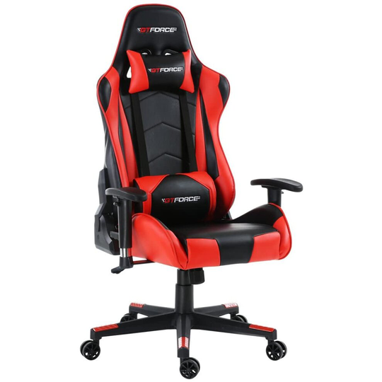 (Red) GTFORCE PRO FX RECLINING SPORTS RACING GAMING OFFICE DESK PC CAR FAUX LEATHER CHAIR (Blue)