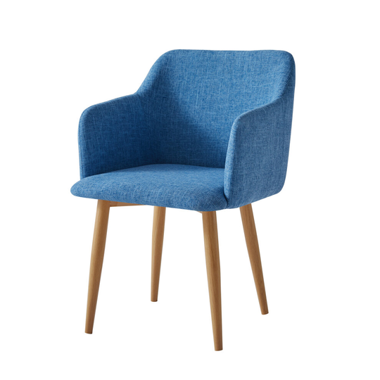 (Blue) MOF Fabric Tub Chair Armchair Dining Chair K5