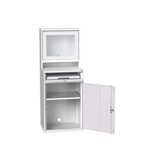 Bott Verso Computer Cupboard 650 x 550 x 1650mm with 1 Shelf - Light Grey