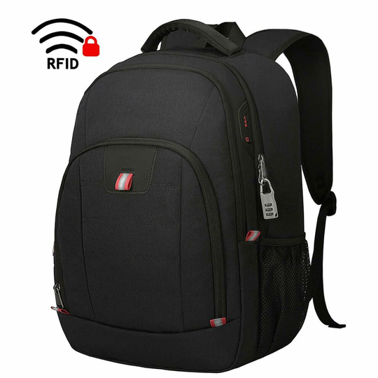 Laptop Backpack,15.6 Inch Laptop Unisex Rucksack Anti Theft-Black