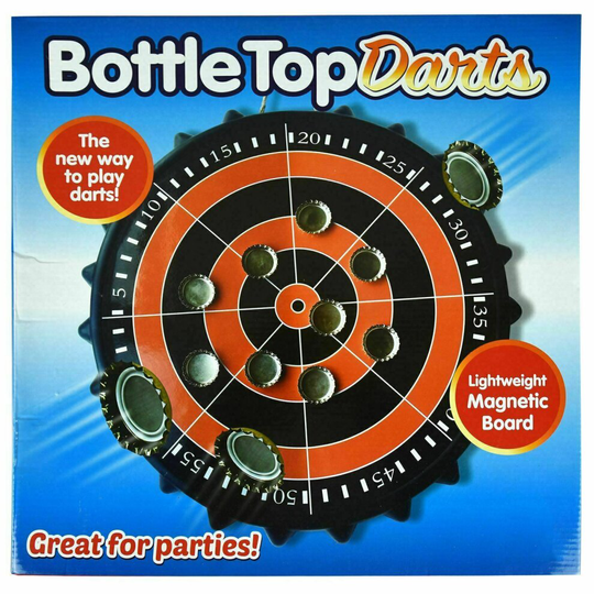 MAGNETIC DART BOARD BOTTLE TOP INDOOR GAME PARTY DRINKING DART XMAS
