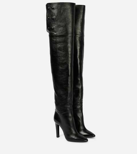 Jane leather over-the-knee boots