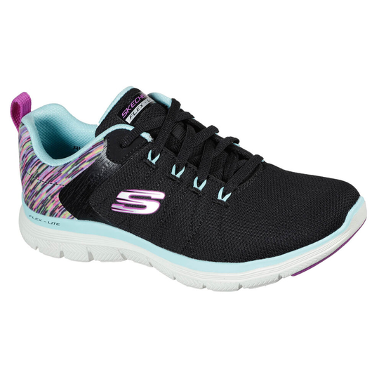 (UK 6, Black) Skechers Womens 2021 Flex Appeal 4.0 Dream Easy Breathable Memory Foam Trainers