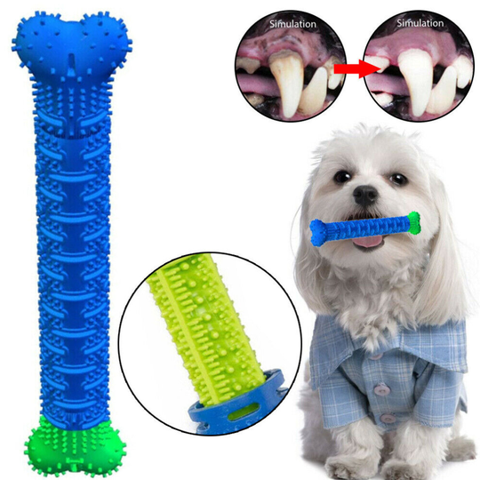 Dog Toothbrush Chew Toy Clean Stick Teeth Chew Silicone Pet Brushing