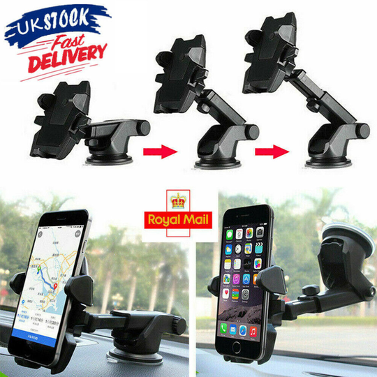 360° Rotatable In Car Suction Phone Holder Dashboard Windscreen Mount