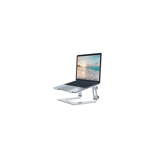 Pivot Laptop Stand Desk Cooling Computer Stand for Laptop with Anti-Slip Grip Pads Collapsible Laptop Holder for Desk with Cable Organisers
