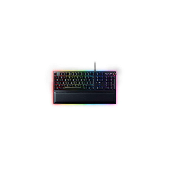 Razer Huntsman Elite - Mechanical Gaming Keyboard with Opto-Mechanical Key (Multifunction Numeric Button, Keybar, Integrated Hybrid Memory, RGB Chro