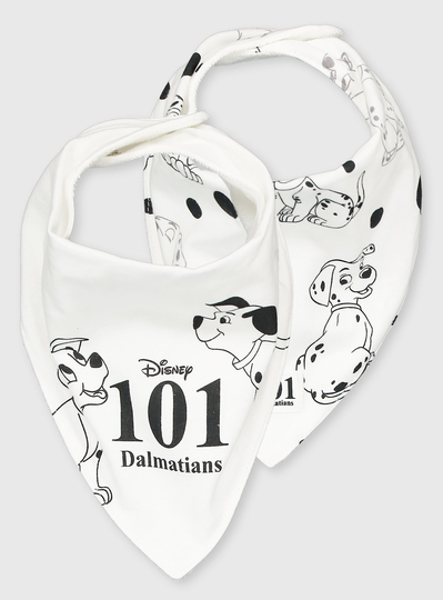 Disney 101 Dalmatians Hanky Bibs 2 Pack - One Size
