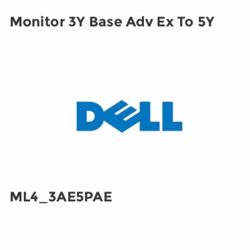 Dell Monitor 3Y Base Adv Ex To 5Y