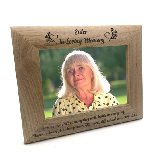 (5 x 7 inch) Sister Memorial Remembrance Photo Frame
