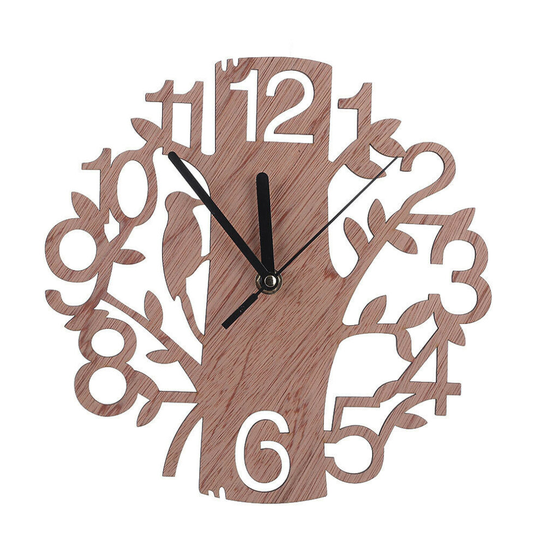 Modern Wood Wall Clock Minimalist Style For Home Office Living Room