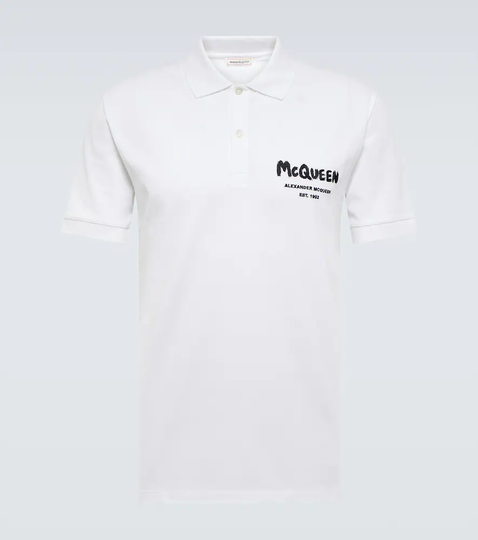 Logo cotton piqué polo shirt
