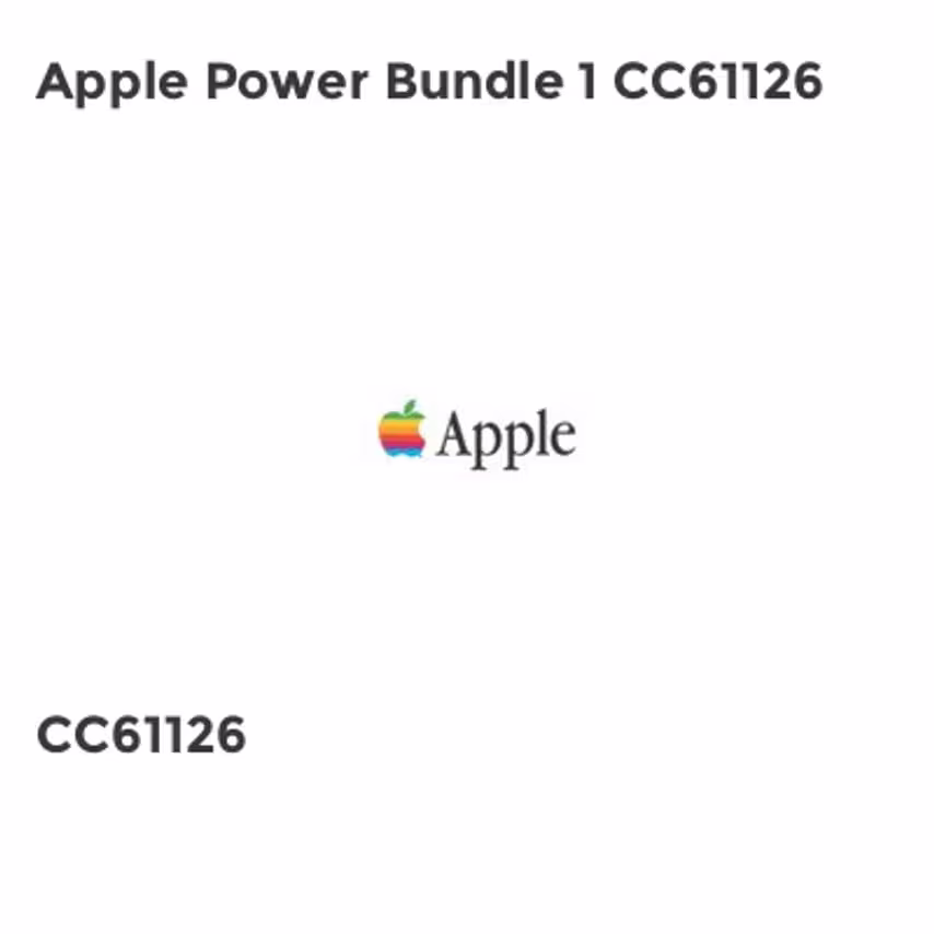 Apple Power Bundle 1 CC61126- you get 2