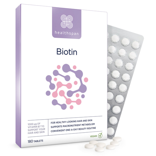 Healthspan Biotin, 180 Tablets, Skin & Hair Care, Vegan
