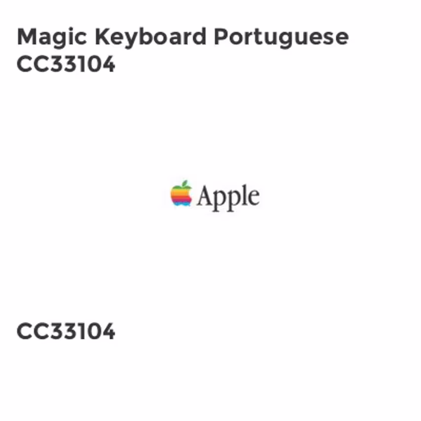Apple Magic Keyboard Portuguese CC33104- you get 2