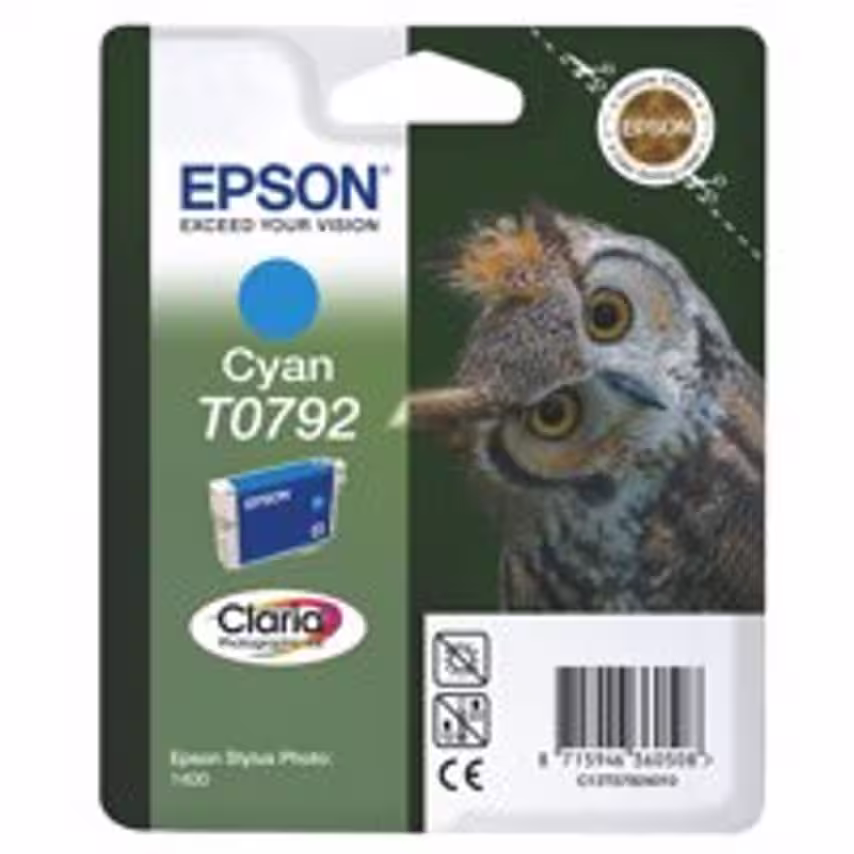 Epson Epson T0792 Owl Cyan High Yield Ink Cartridge 11ml - C13T07924010