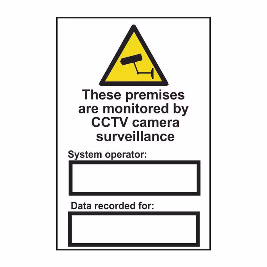 Spectrum Industrial These Premises Are Monitored by CCTV Camera Surveillance - P