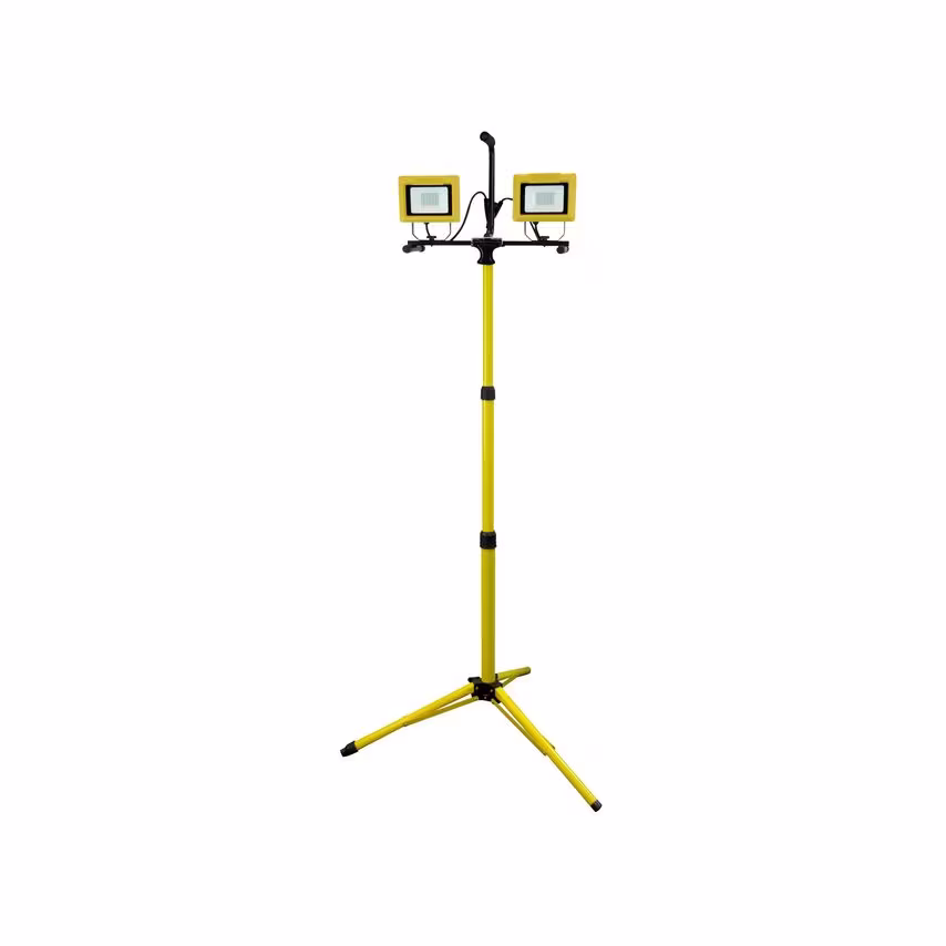Faithfull Power Plus SMD LED Twin Tripod Site Light 60W 2 x 2700Lumens 240V