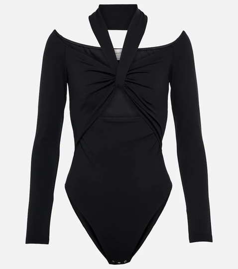 Halterneck cutout bodysuit