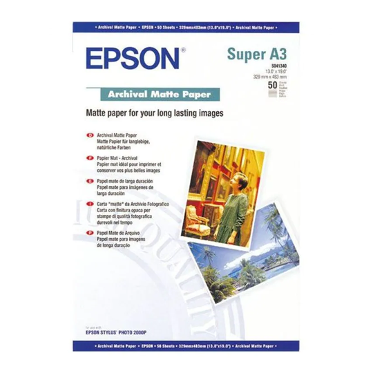 Epson Epson A3 Plus Archival Matte Paper 50 Sheets - C13S041340