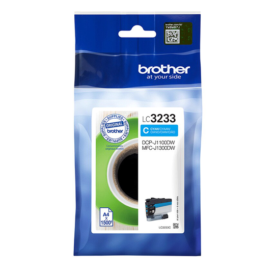 Brother Brother Cyan Standard Capacity Ink Cartridge 1.5k pages - LC3233C