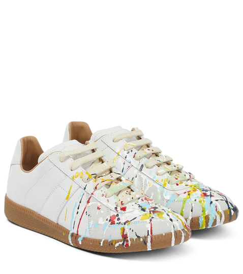 Replica leather sneakers