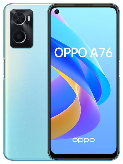 SIM Free OPPO A76 128GB Mobile Phone - Blue