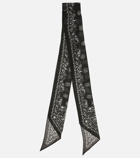 Printed wool scarf