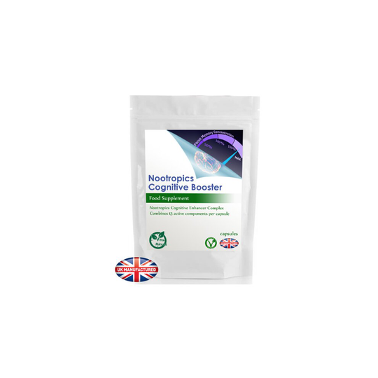 Brain Booster - 60 Capsules - Memory Concentration Nootropics & Focus
