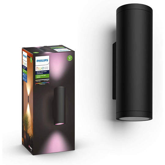 Philips Hue Appear White and Colour Ambiance LED Smart Outdoor Wall Light, For Garden and Patio. Compatible with Alexa, Google Assistant and Apple