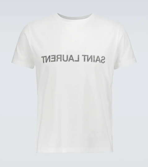 Reversed logo short-sleeved T-shirt