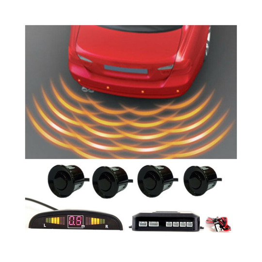 Car Rear Reversing Parking Sensors 4 Sensors Audio Buzzer Alarm LED