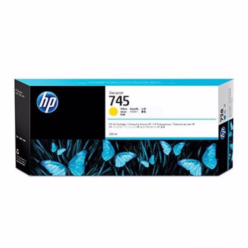 HP HP 745 Yellow Standard Capacity Ink Cartridge 300ml - F9K02A