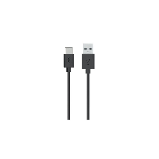 Budi USB Type-C Fast Charge Data Cable - Black 1M