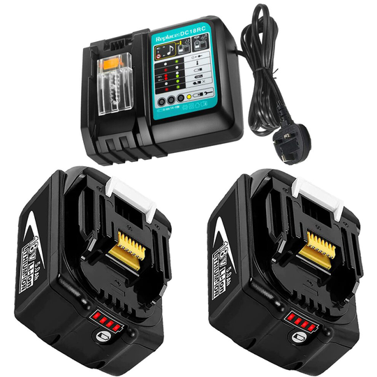 14.4V-18V Replace Battery Charger DC18RC+2Batter-MakitaTool Compatible