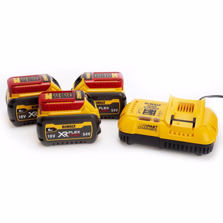 DeWalt DCB118T3 Charger Starter Set (3X 18V/54V FlexVolt 6.0AH Batteries)