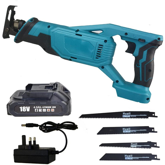 Cordless Reciprocating Saw+3A battery+Charger-Makita BatteryCompatible